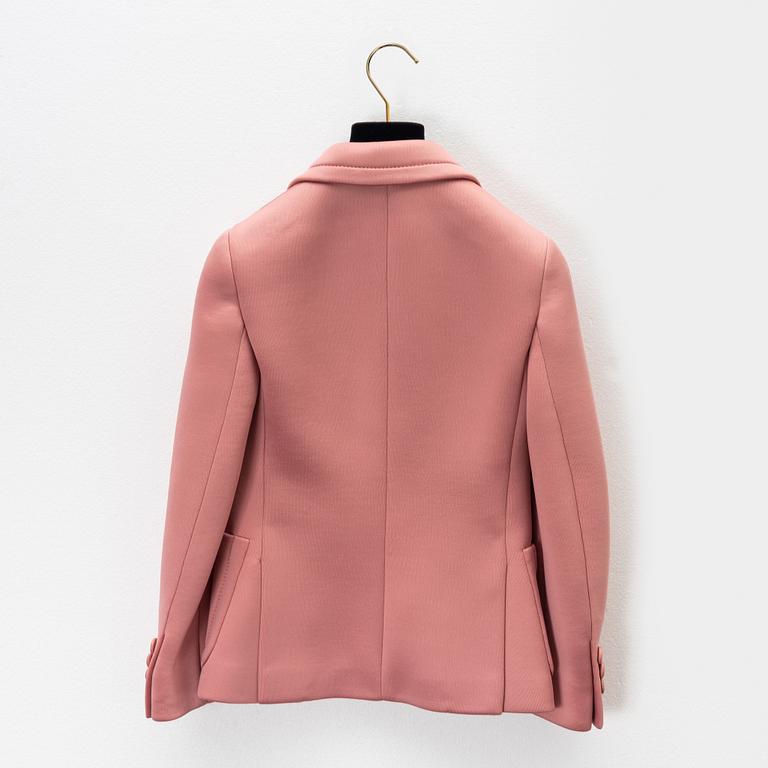 Prada, a pink scuba jacket, size 36.