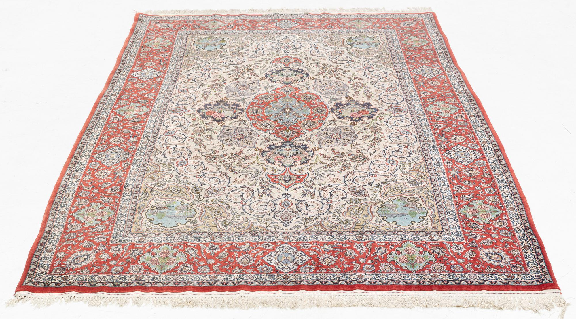 Matta, Isfahan, signerad Iran Shaabanei, ca 243 x 153 cm.