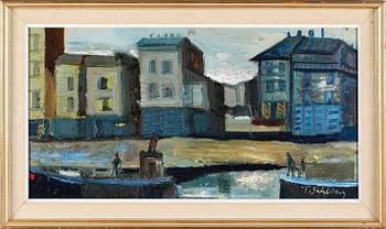 BERTIL WAHLBERG, olja på pannå, signerad.