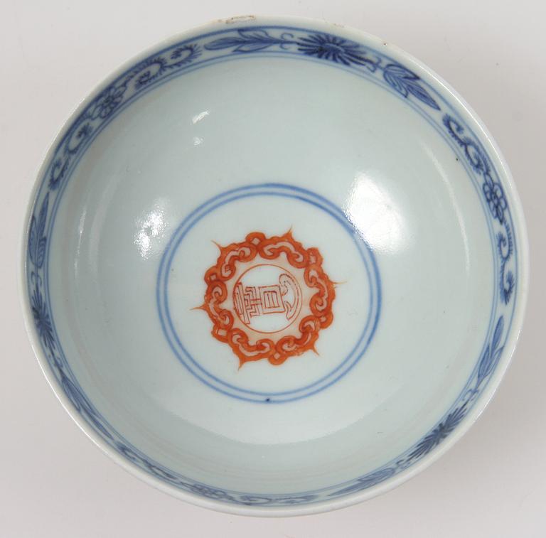 SKÅL, porslin, Kina, 1800/1900-tal.
