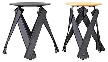 113. A set of two stools by Lars Englund, Skelder AB.