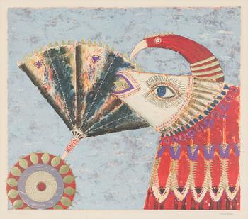 Max Walter Svanberg, gold embossed lithograph, signed and numbered 65/300.