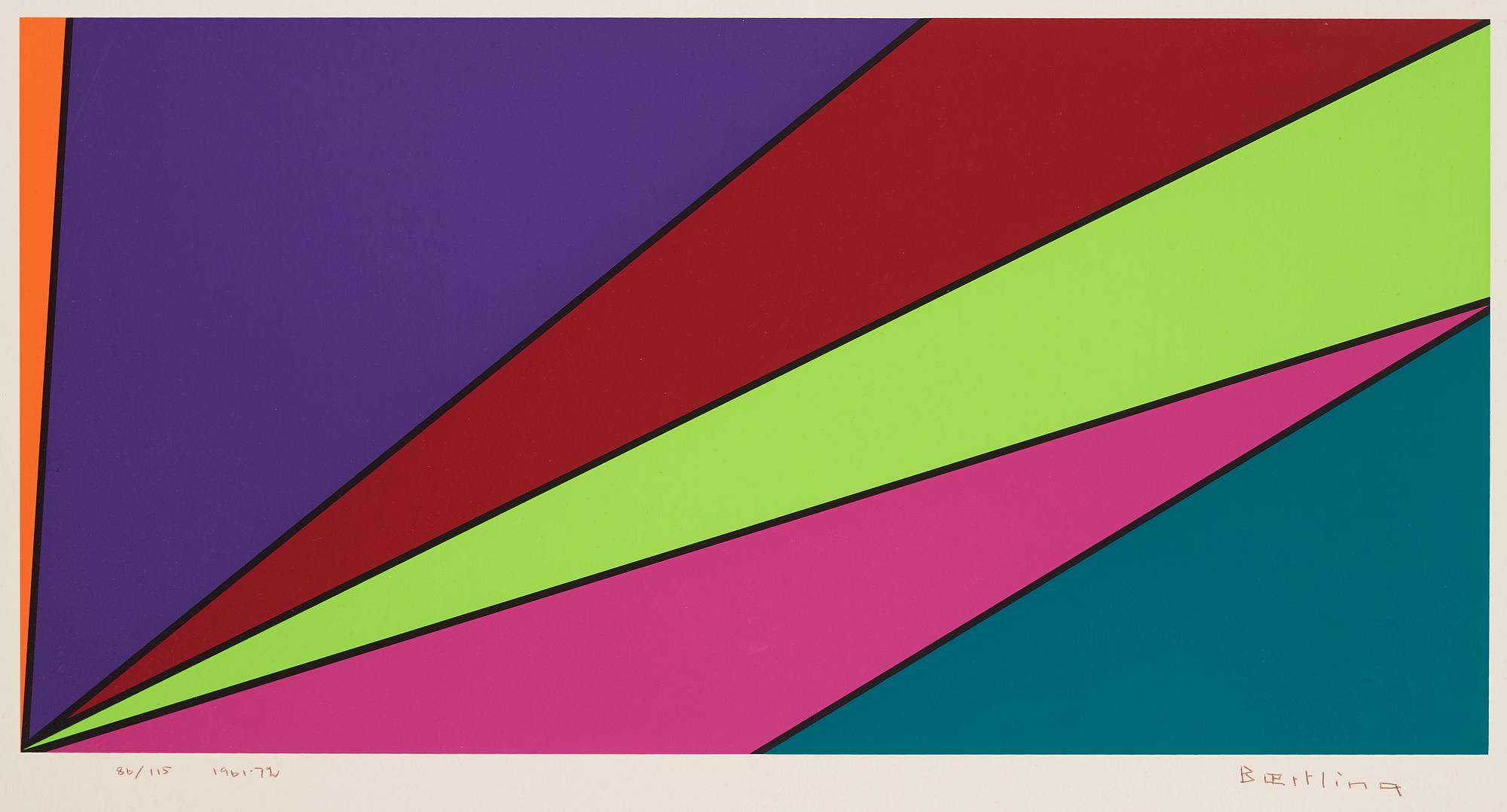 Olle Bærtling, färgserigrafi på kartong. Signerad och numrerad 86/110.