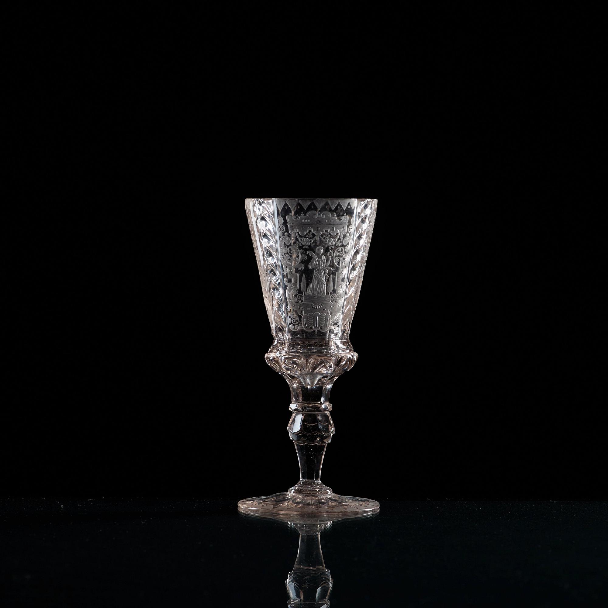 POKALGLAS. Böhmen, 1700-tal.