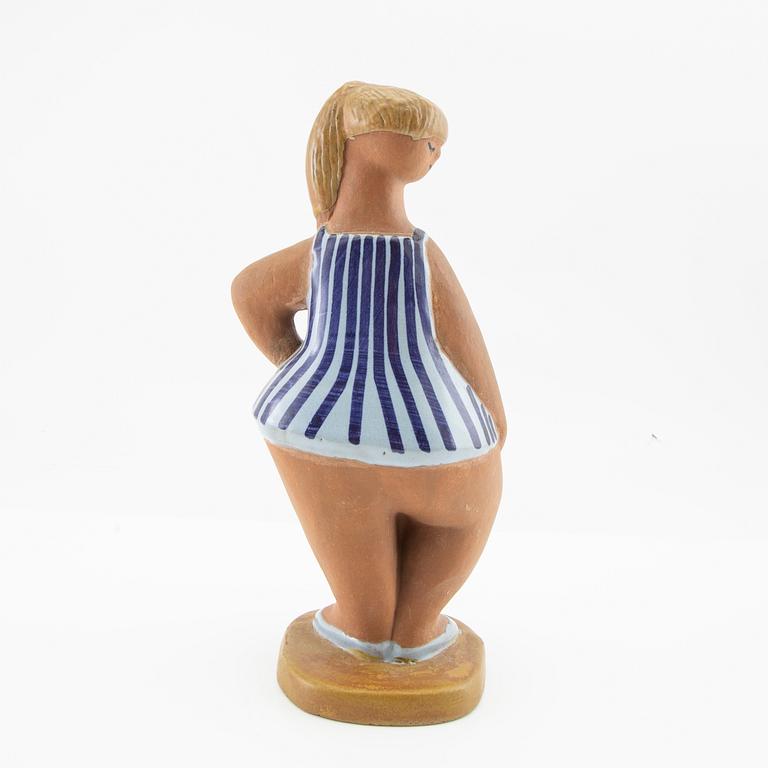 Lisa Larson, figurine, "Dora" from the series "The ABC Girls", Gustavsberg glazed stoneware.