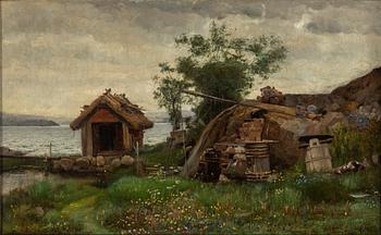 JACOB SILVÉN, oil on canvas, signed and dated 1878.