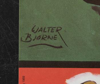 Walter Bjorne, a vintage movie poster, 'Bambi', 1969.