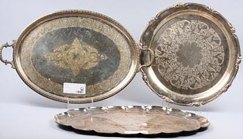 BRICKOR, 3 st, nysilver, 1900-tal.