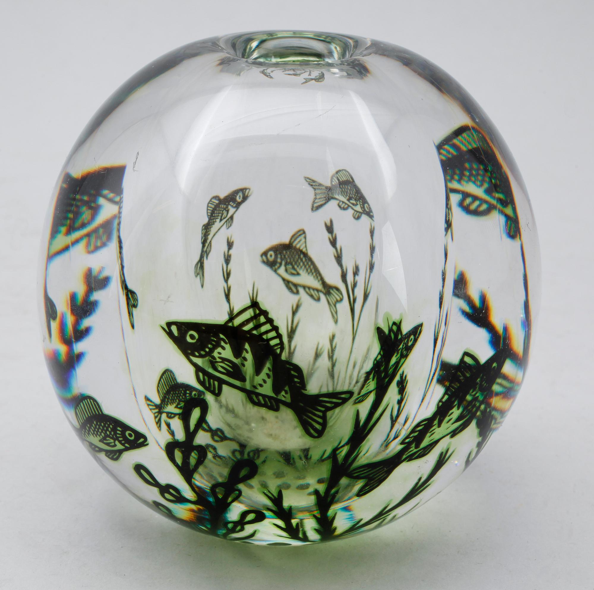 VAS, glas, Fiskgraal, Edward Hald, Orrefors.