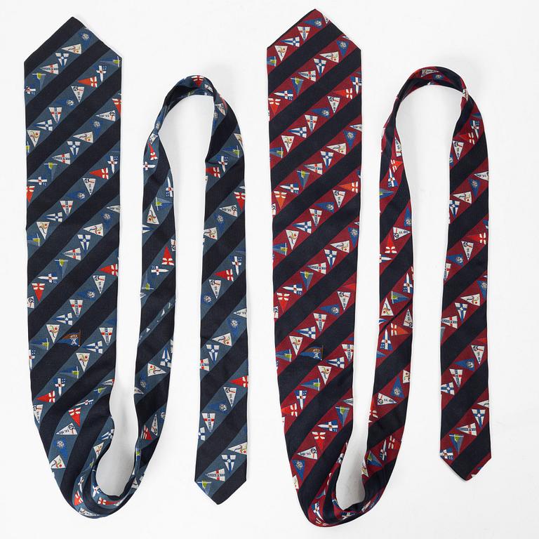 Louis Vuitton, ties, 2 pcs, "Americas Cup".