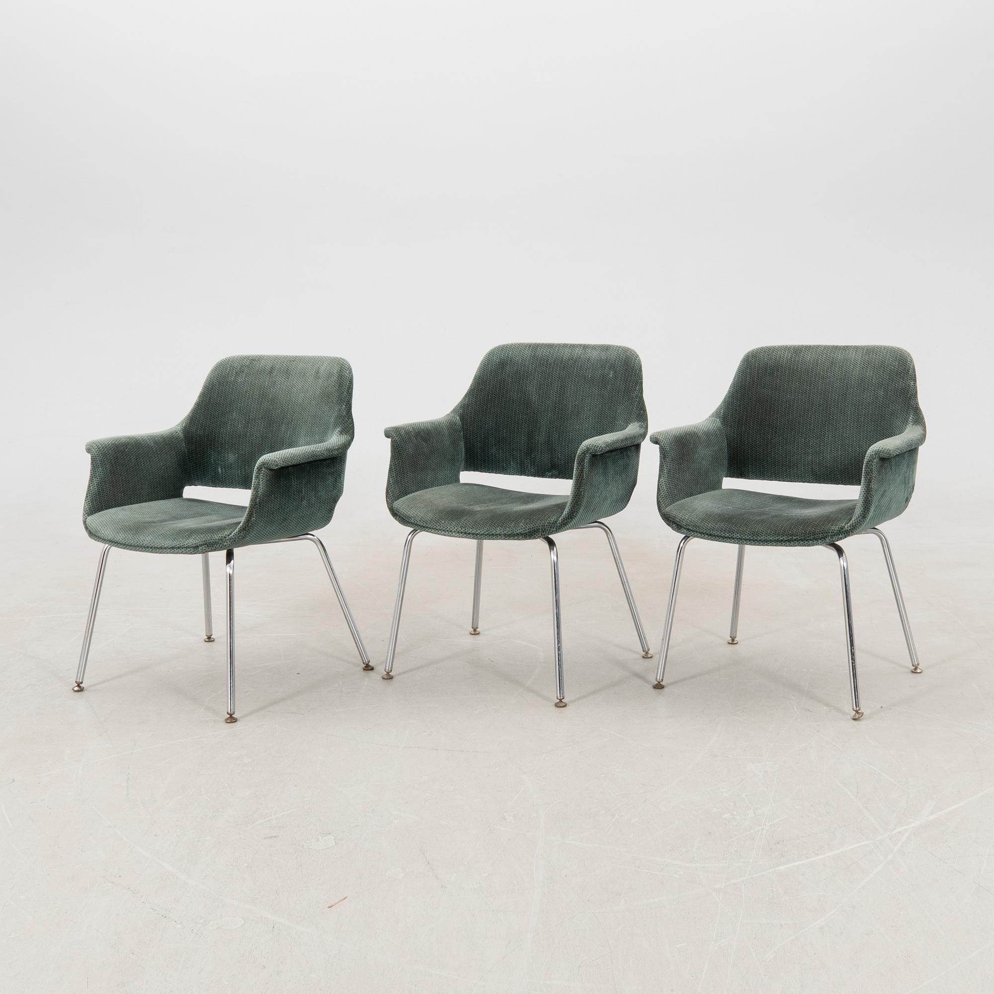 Armchairs 3 pcs "Jupiter 08567" Asko Finland 1970s.