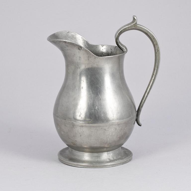 VINKANNA, tenn, Nils Abraham Santesson,  Stockholm 1800-tal.