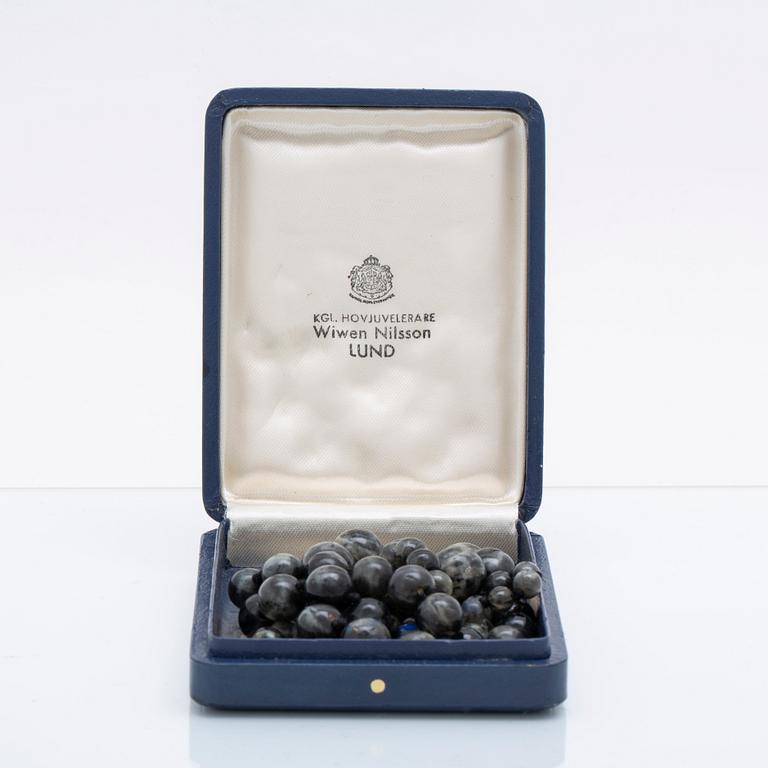 A 20th century Swedish labradonit necklace Wiwen Nilsson Lund 1940, length 61,5 cm.