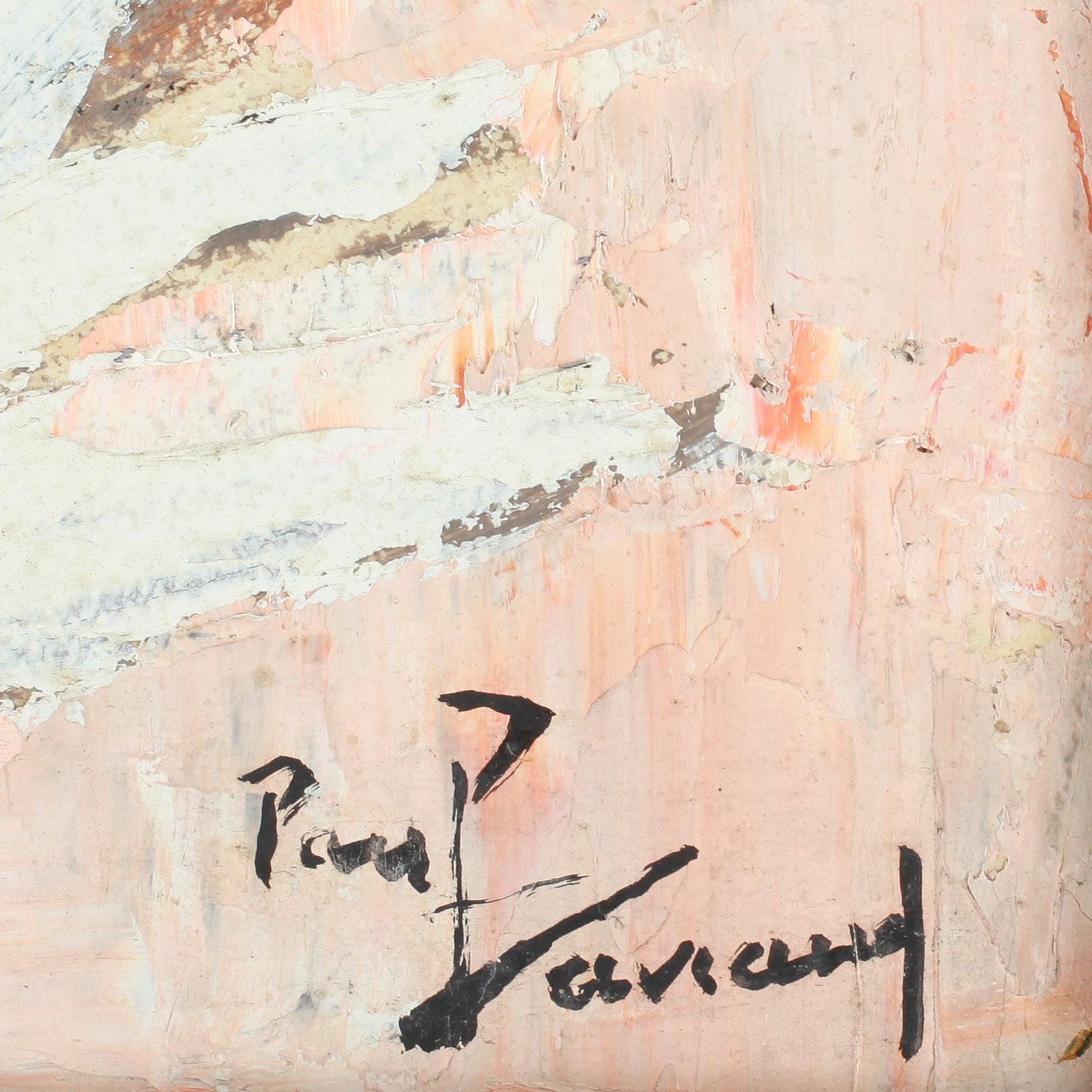 PAUL DAVIAUD, olja på pannå. Signerad.