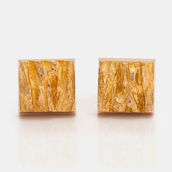 Björn Weckström, Manschettknappar "Bergen", 14K guld. Lapponia 1973.