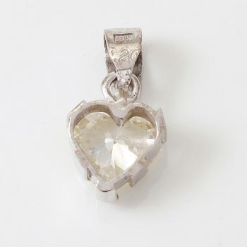 HÄNGE, 18K vitguld, diamant ca 1.20 ct enligt gravyr, svenska stämplar.