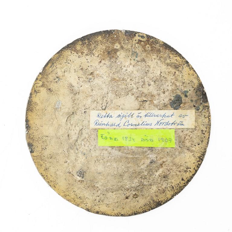 Kopia av sigill med stora riksvapnet, troligen 1800-tal.