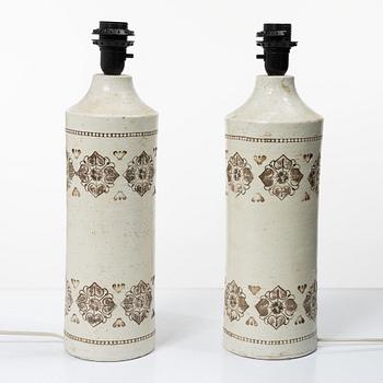 Bordslampor, ett par, Bitossi för Bergboms, 1900-talets andra hälft.