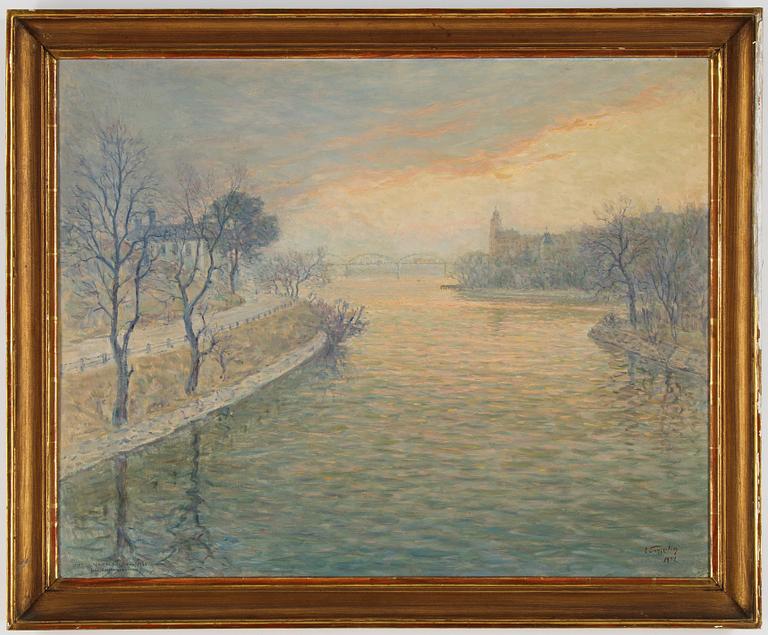 Erik Tryggelin, oil on panel, signed and dated 1925, 1942.