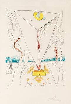 394. Salvador Dalí, "Philosophe écrasé par le cosmos", from: "La conquête du cosmos".