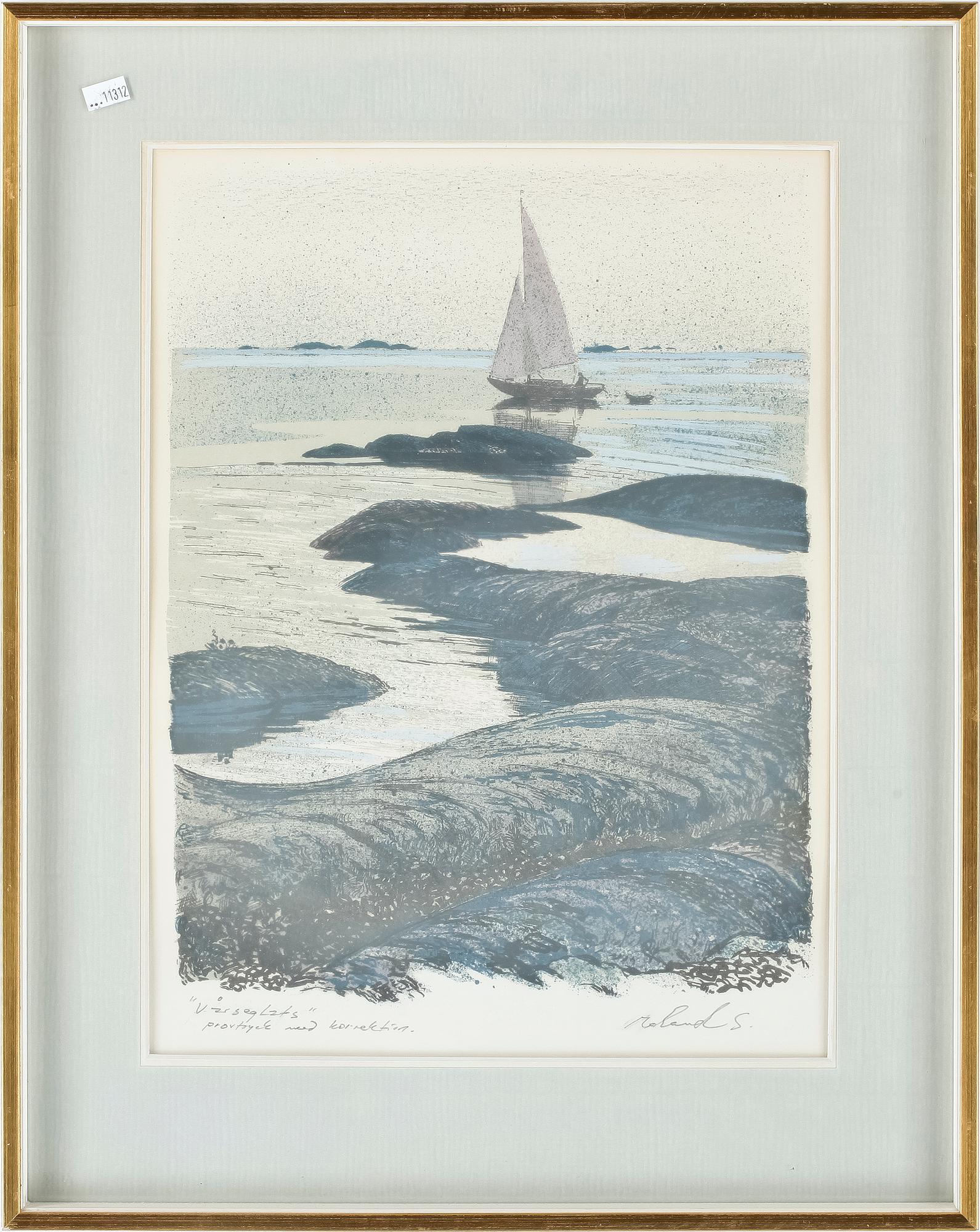 ROLAND SVENSSON, 6 st litografier, sign.