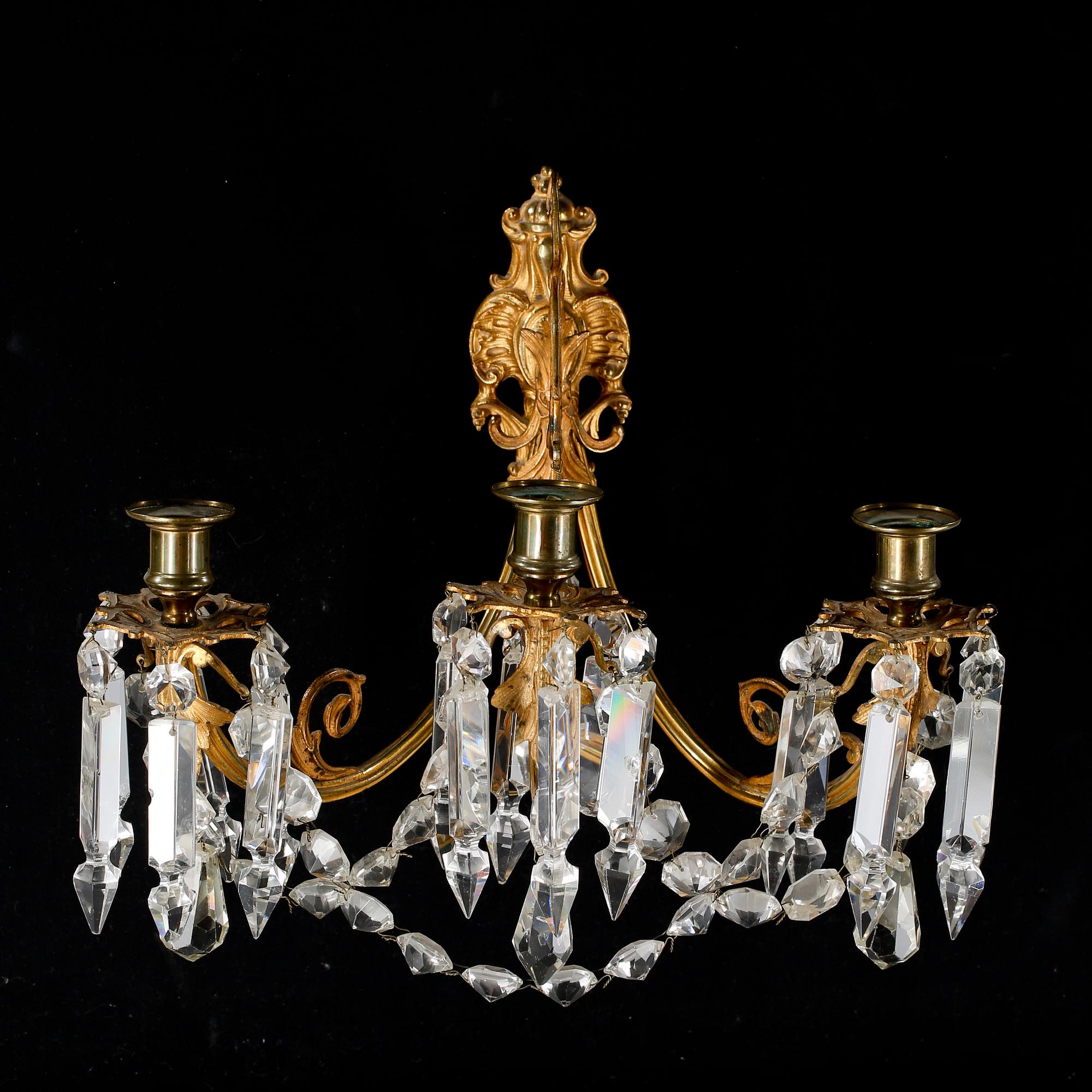 VÄGGAPPLIQUER, oscarianska, 1800-talets andra hälft.