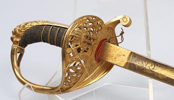 SABEL, (pallasch), officer, Sverige 1880-90-tal.