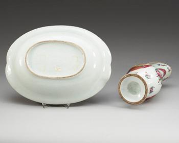 A famille rose ewer and basin, Qing dynasty, Qianlong (1736-95).