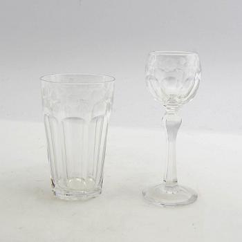 Glass service, 81 pieces, second half of the 20th century.