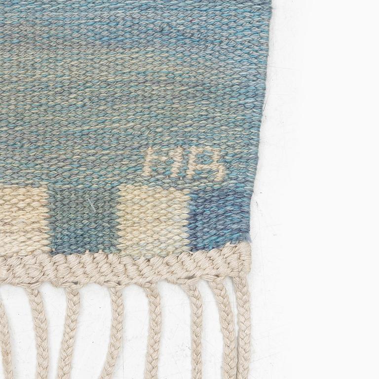 Marianne Richter, a carpet, "Muren ljusblå", flat weave, c 241 x 165 cm, signed AB MMF MR.