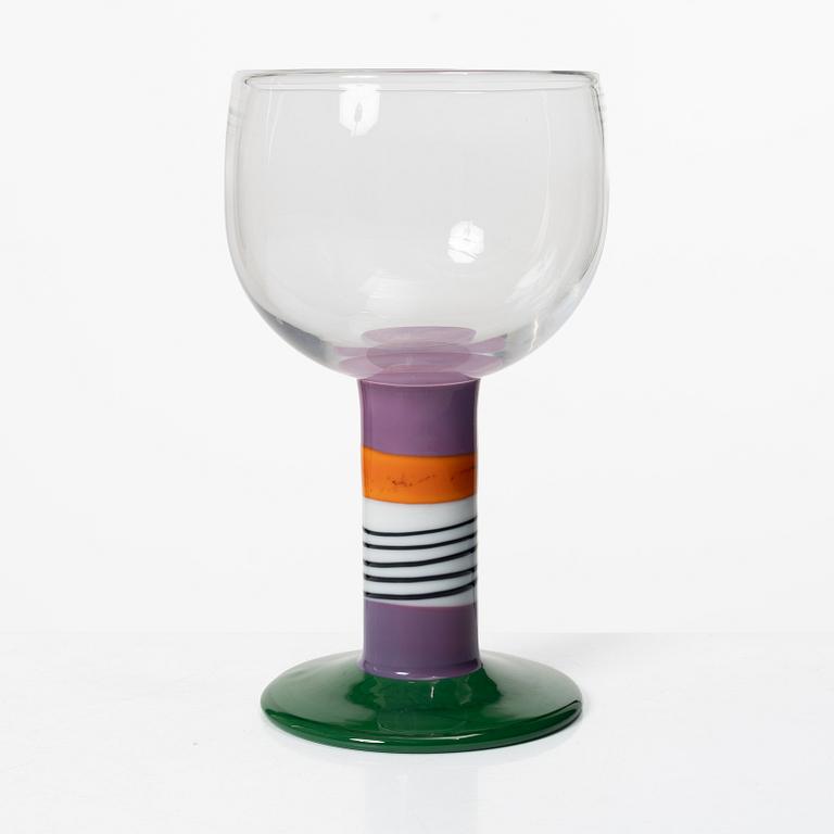 Gunnar Cyrén, Goblet, “Pop Glass”, Orrefors, signed 1967.