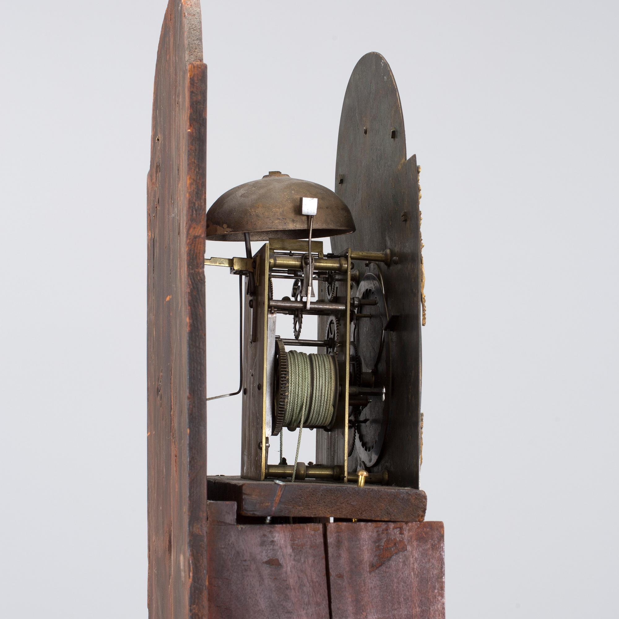 A Samuel Raworth mahogany long-case clock, Plymouth, England, late 18th Century.