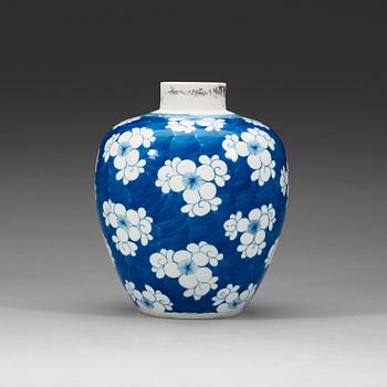 373. A blue and white jar, Qing dynasty, (1644-1912).