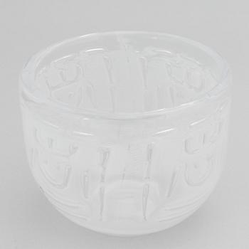 Bengt Edenfalk, a 'Thalatta' glass bowl, Skruf, signed.