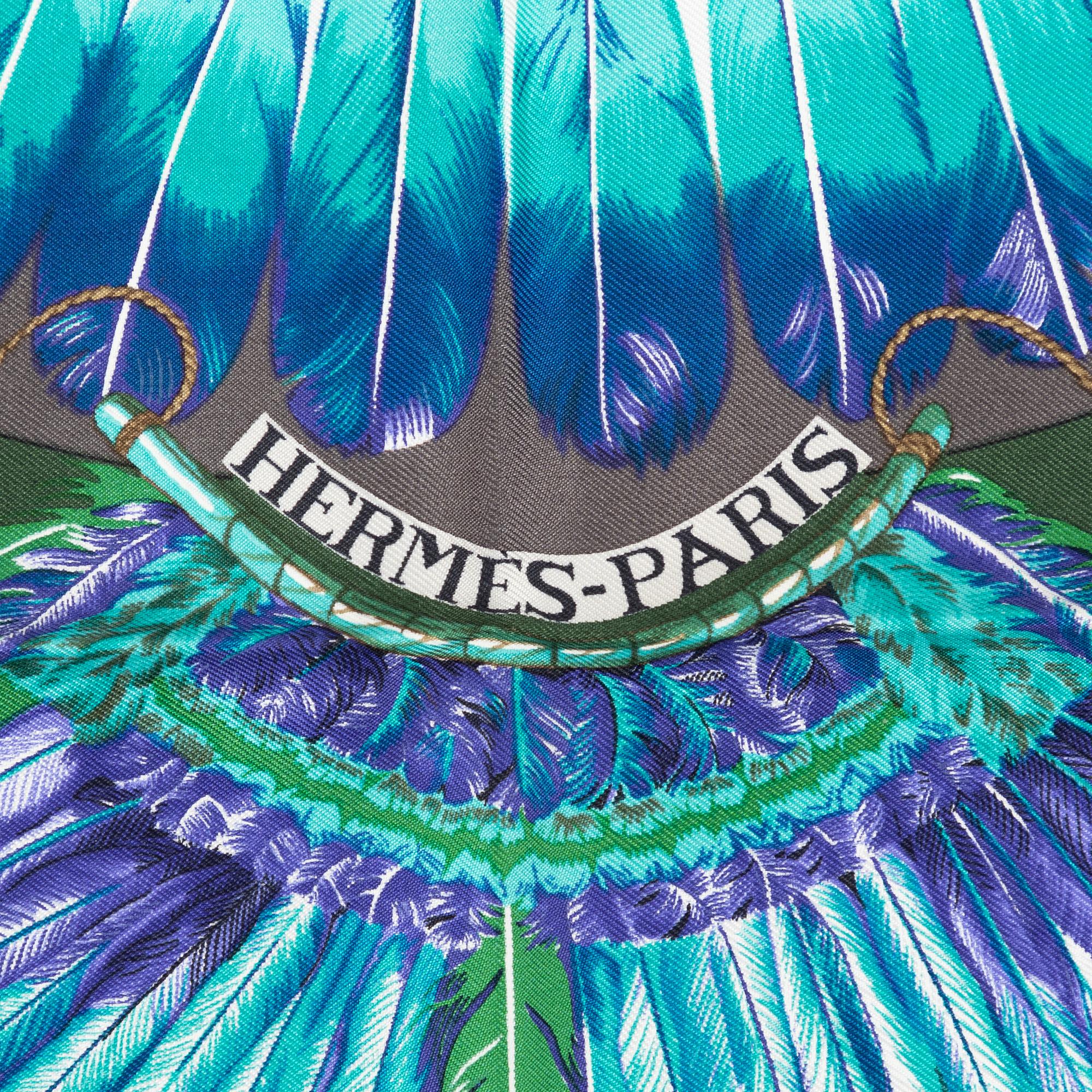 Hermès, a 'Brazil' twill silk scarf.