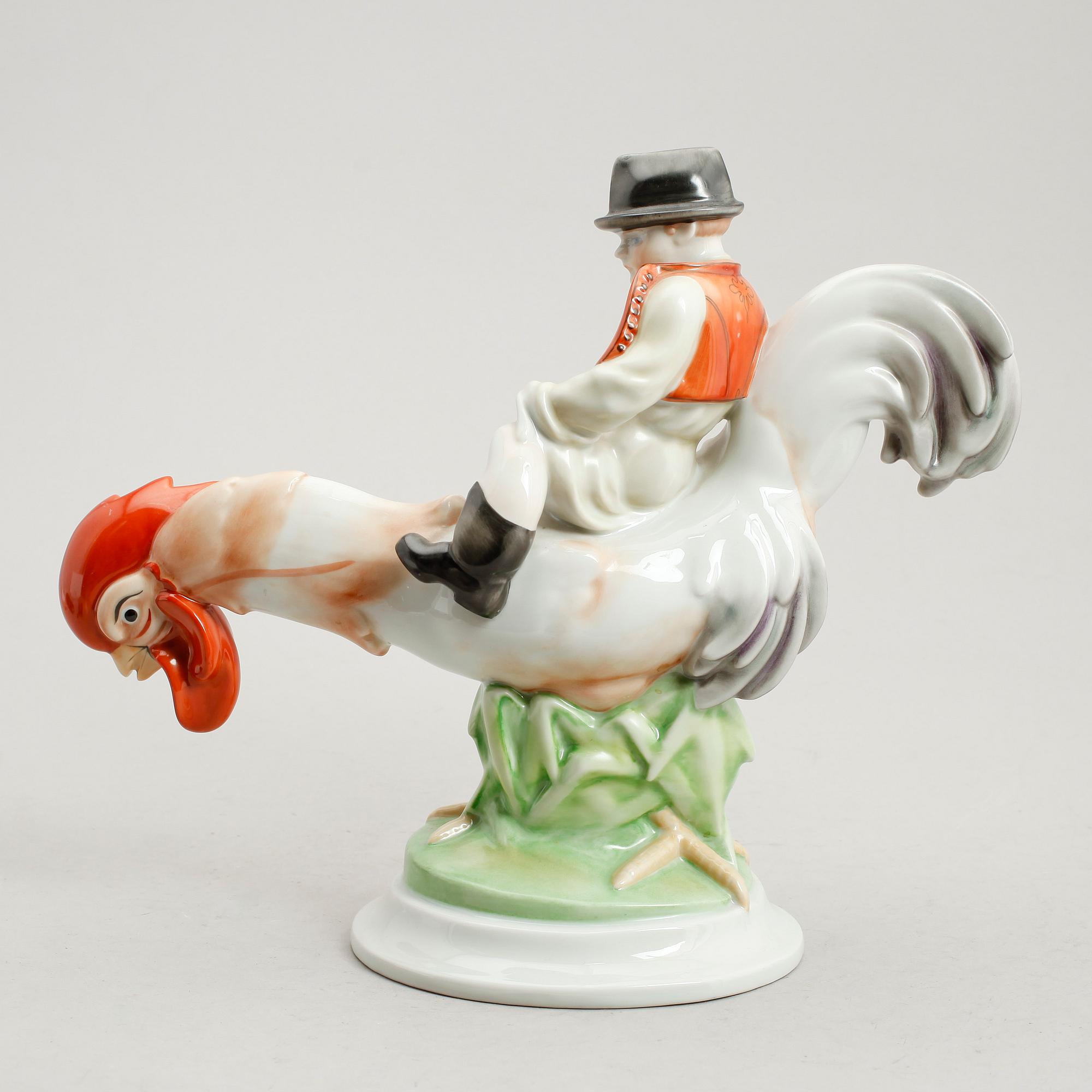 FIGURIN, porslin, Herend, 1900-talets mitt.