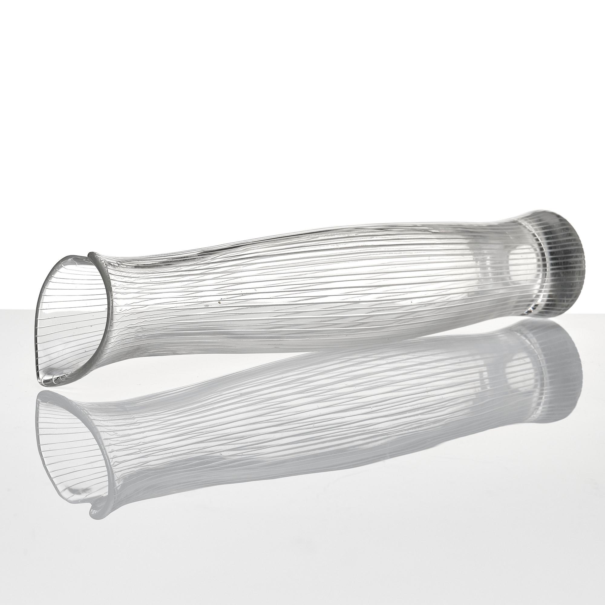 Tapio Wirkkala, a 'Tuonelas flod' glass vase, Iittala, Finland, model 3522.