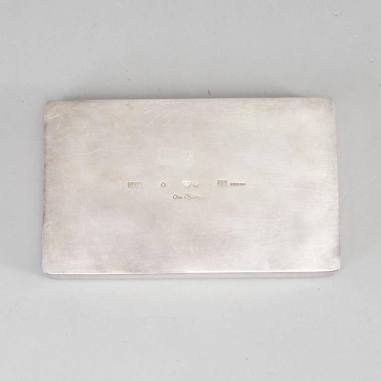 Olle Ohlsson, a sterling silver cigarette box, Stockholm 1974.