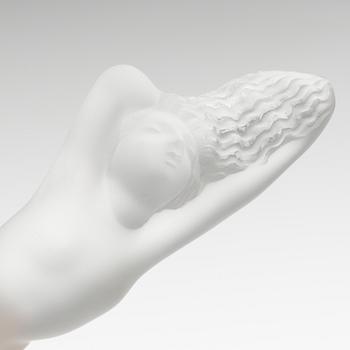 LALIQUE, figurin / brevpress, "Chrysis", glas.