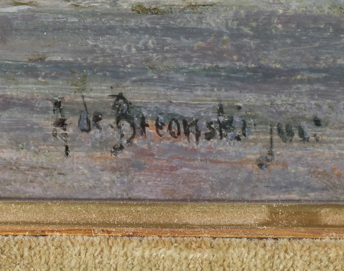 ALFRED DE BREANSKI JNR, olja på pannå, signerad.