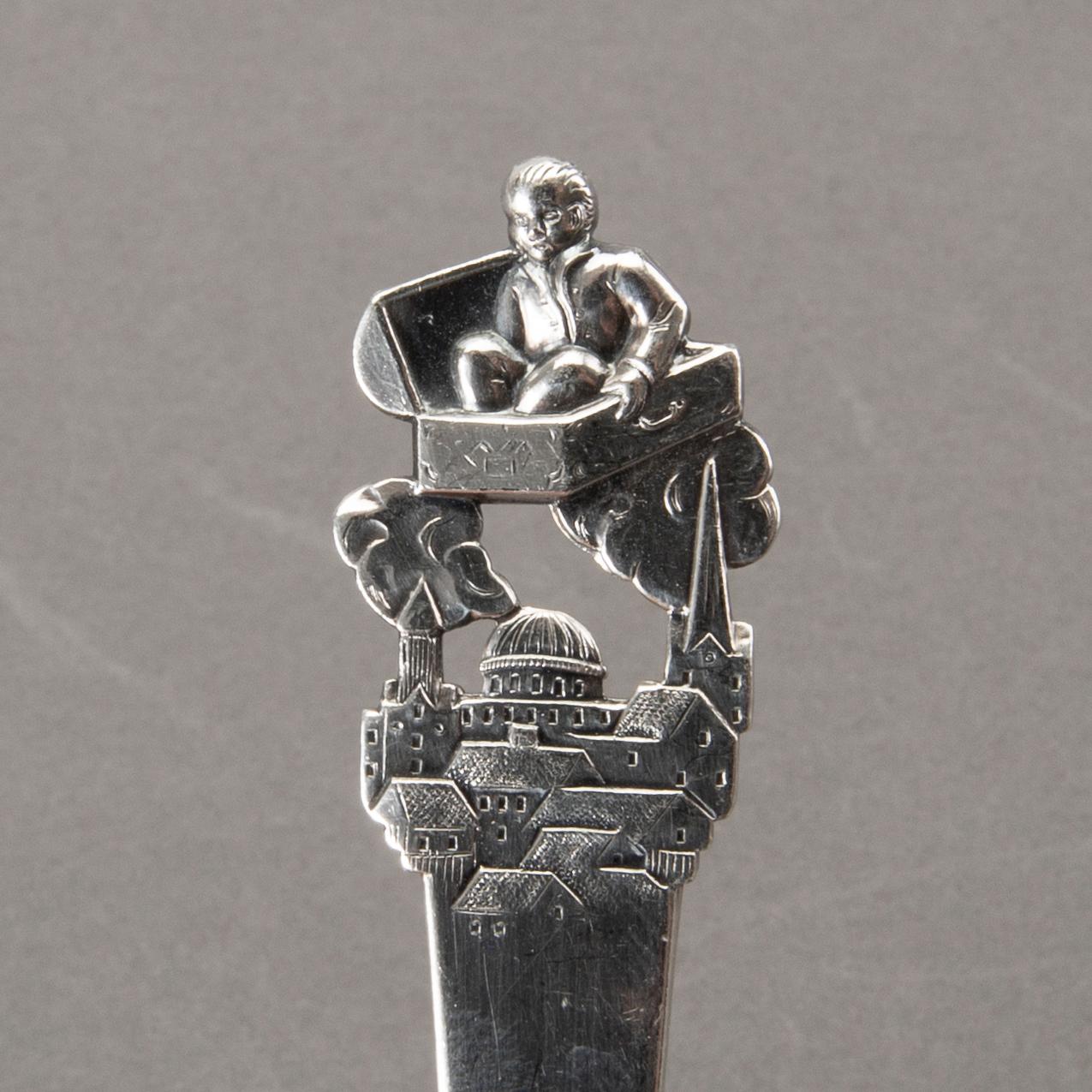 CUTLERY, 33 pcs, silver, H C Andersen motifs, Denmark mid 20th century, 631g.