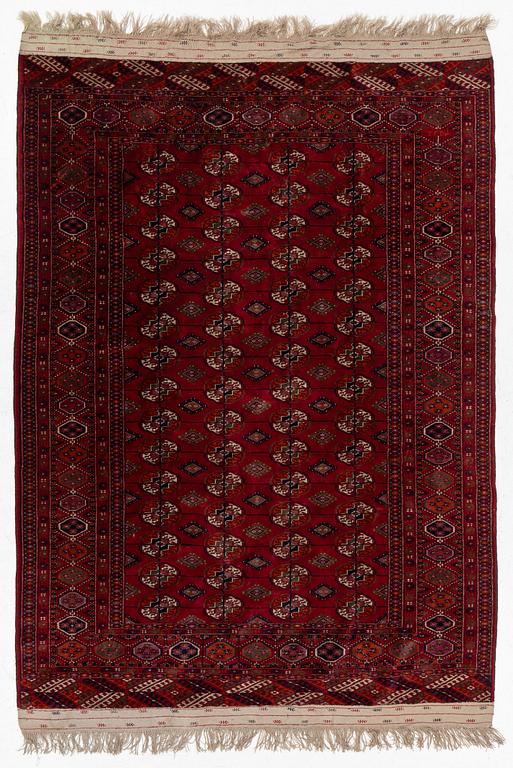 An old Turkmen carpet, c. 235 x 175 cm.
