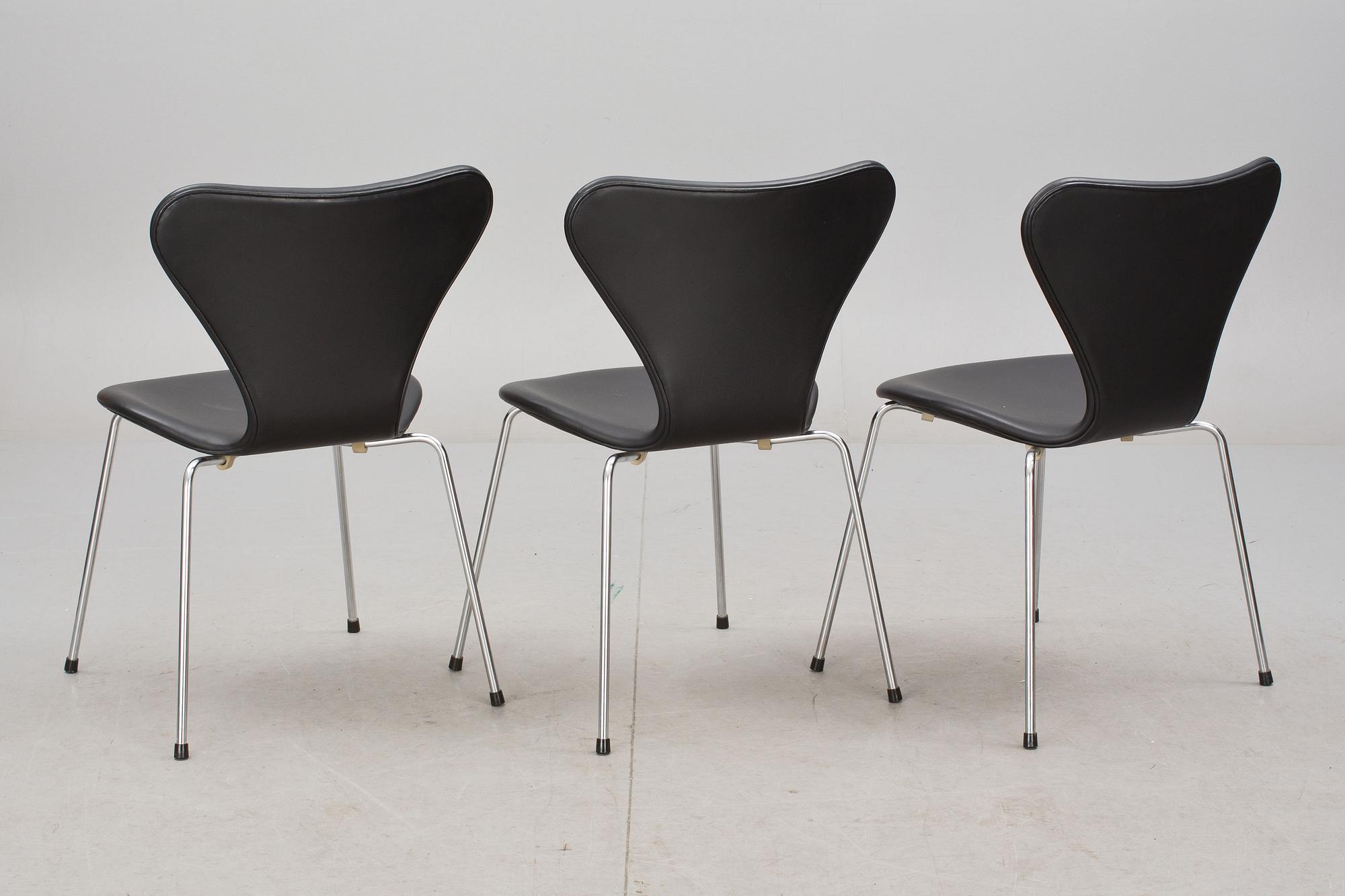 STOLAR, 6 st, "Sjuan", Arne Jacobsen för Fritz Hansen.