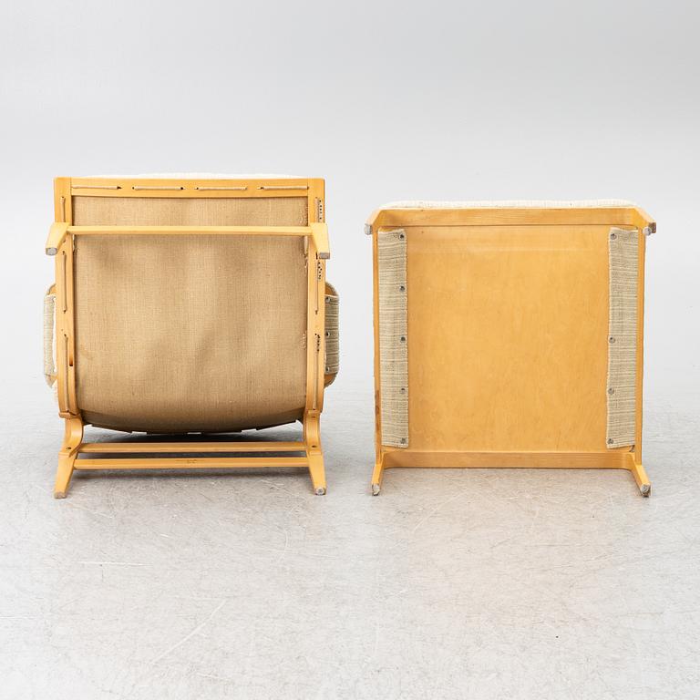 Bruno Mathsson, Armchair with footstool, “Ingrid”, Dux.