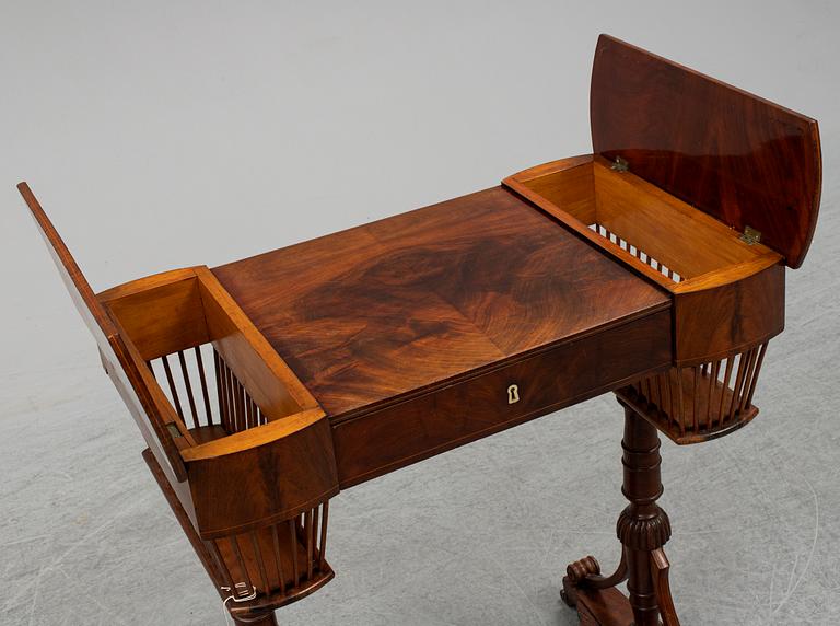 A sewing table, late Empire, 1830's.