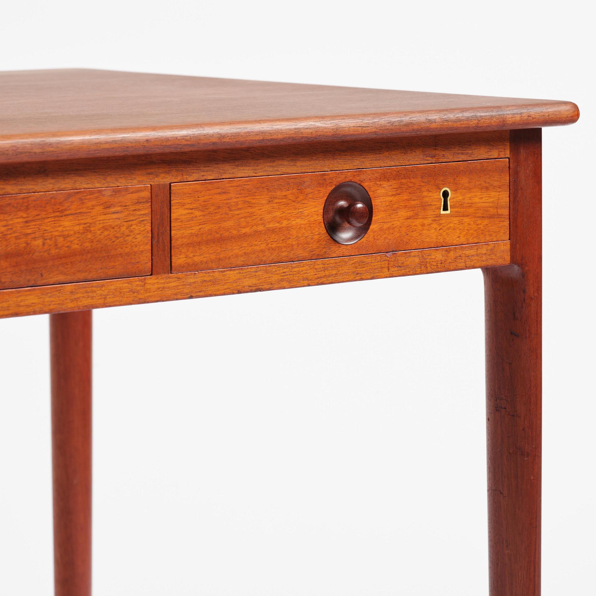 Hans J. Wegner, a model PP305 teak desk, PP Møbler, Denmark 1970s.