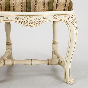 Two similar Rococo chairs, second half of the 18th century.