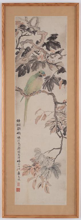 A Chinese scroll painting, Hu Lui (1851-1920).