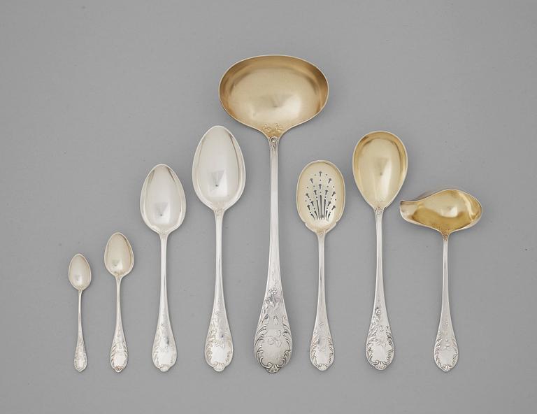 WA Bolin, bestickuppsättning modell "C", 181 delar, silver, Stockholm  1918-1938.