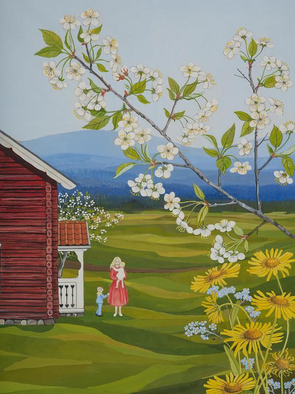Stina Sunesson, "Jag målar våren" (I paint the spring).